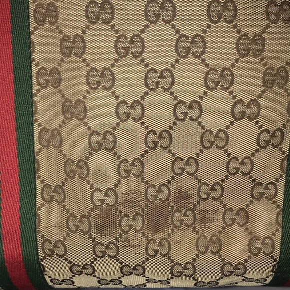 Authentic Gucci Sherry Line Shoulder Bag Tote 2 stripes - Picture 14 of 15